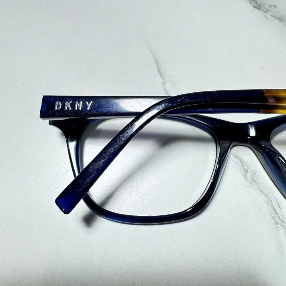 DKNY Eyeglasses Frames Navy Blue Tortoise Rectangular DK5001G 415 51-17-135